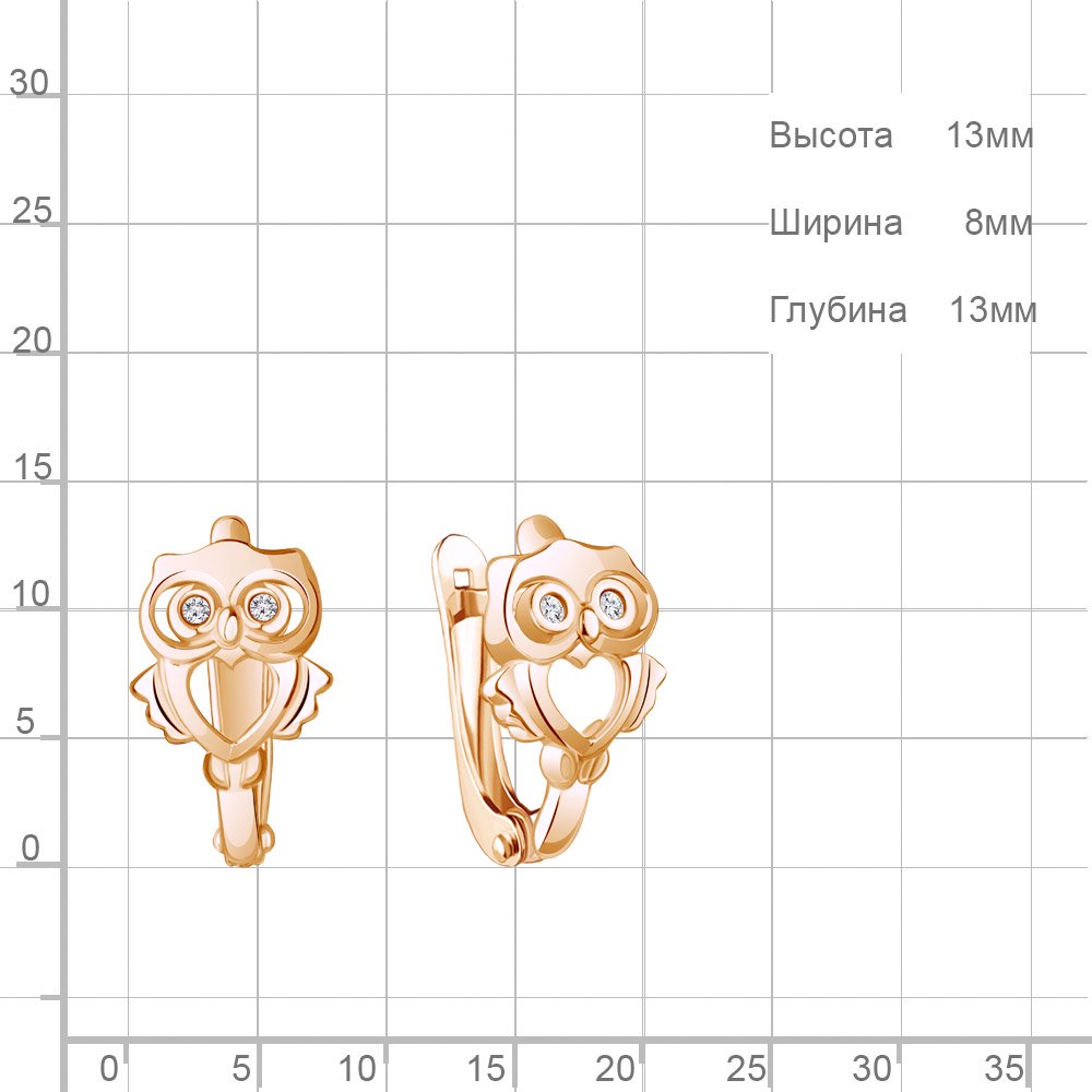 Серьги Aquamarine 49490АПЗ 1,9гр. купить,NaN