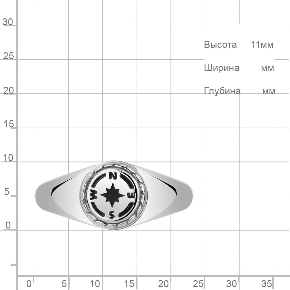 Мужская печатка Aquamarine 54883 20,5р 4,2гр. купить,NaN