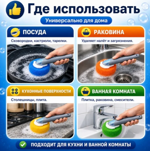 Комплект для уборки Scrub Daddy SD88981 1 шт, пластик купить,NaN