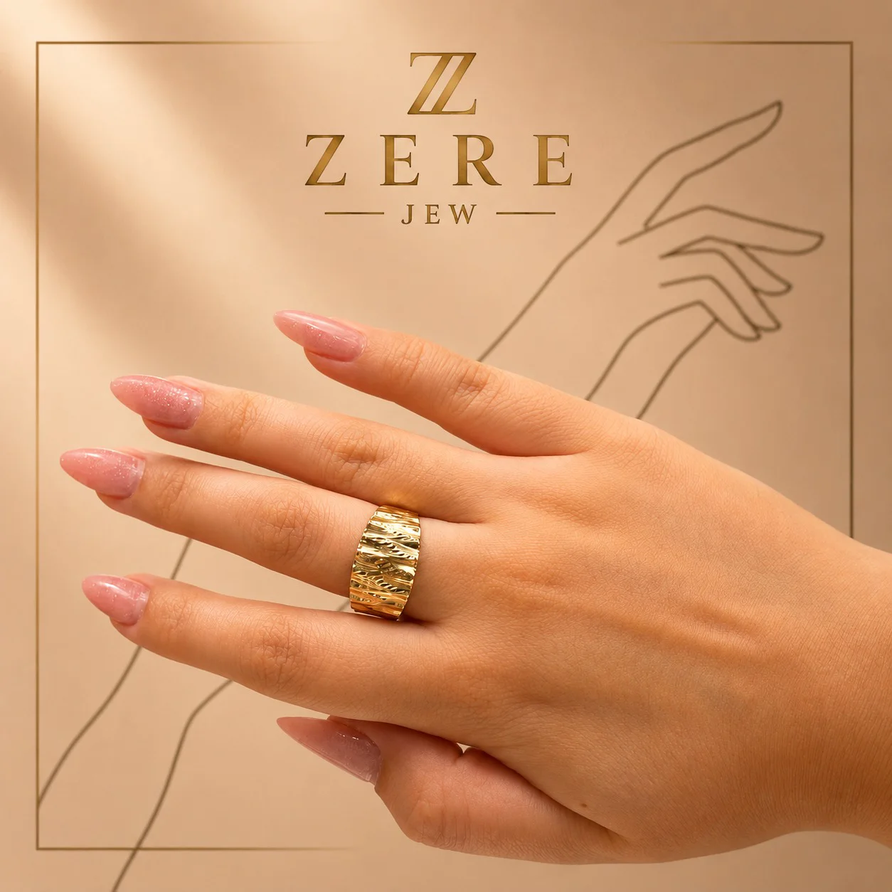 Золотое кольцо ZERE 585 пробы  2,17г 18,5р купить,184450