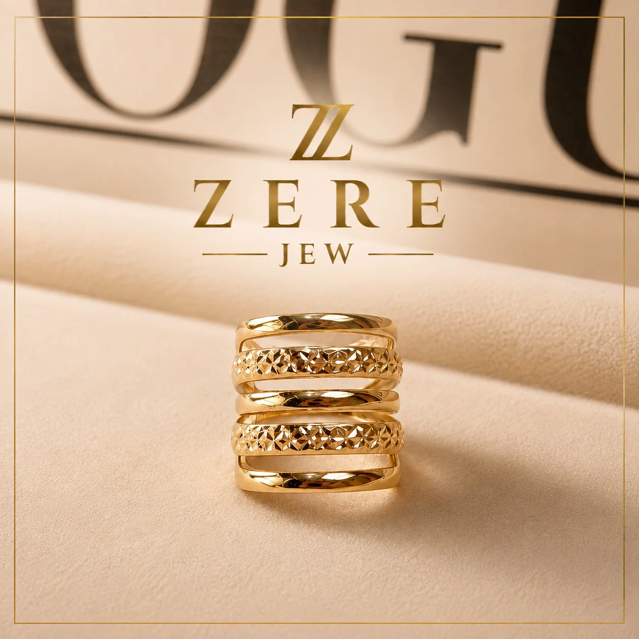 Золотое кольцо ZERE 585 пробы 3,86г 19,5р купить,328100