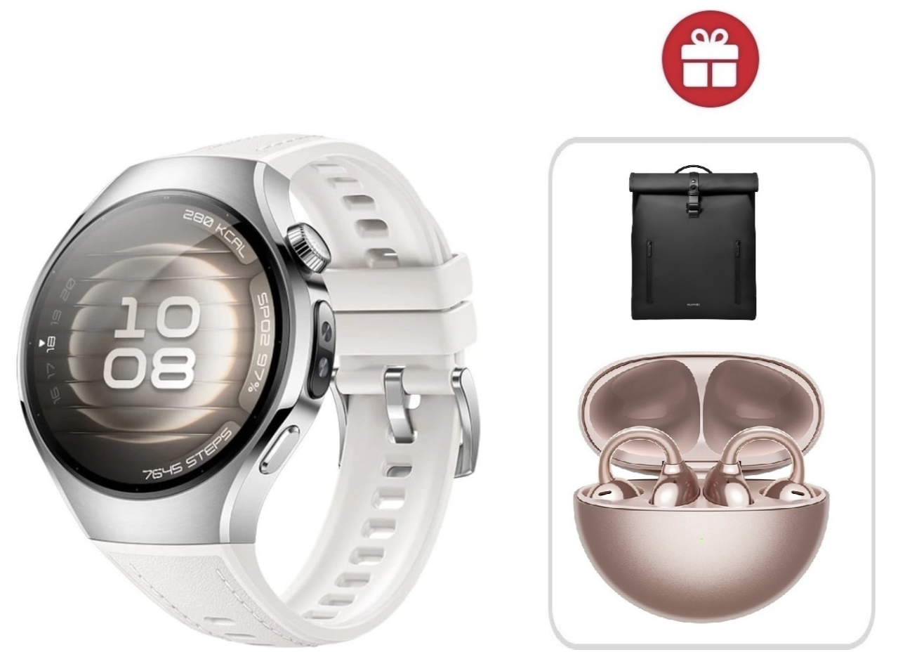 Смарт-часы Huawei Watch 5 42 мм серебристый-белый + подарок