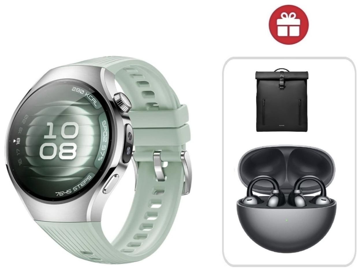 Смарт-часы Huawei Watch 5 42 мм серебристый-зеленый + подарок купить,NaN