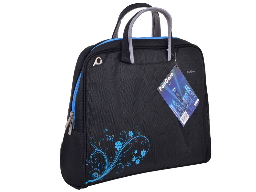 Сумка для ноутбука Portcase KCB-50 16" черно-синяя 