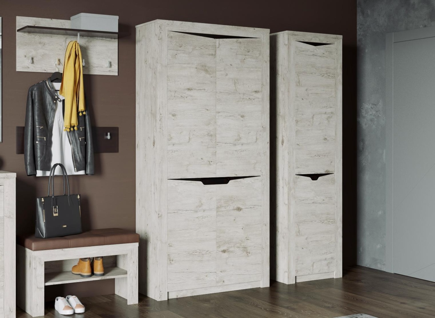 Шкаф Мебель Азии Соренто 107×38.5×210см кофе