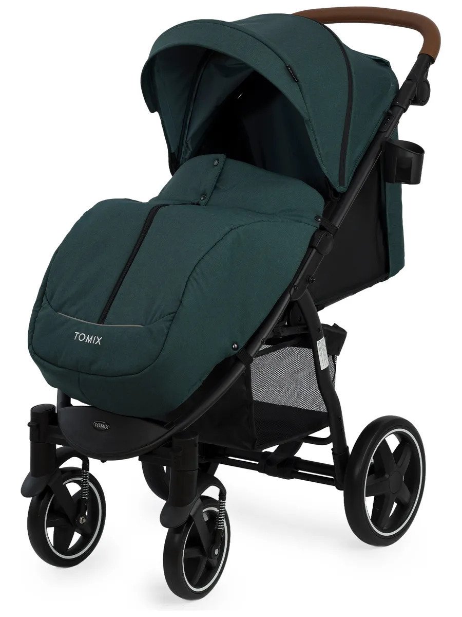 Коляска прогулочная Tomix Stella 2022 Dark green/Black купить,0