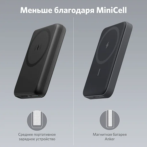 Power Bank Anker PowerCore Mag Go A1611G11-BK 5000mAh Black купить,0