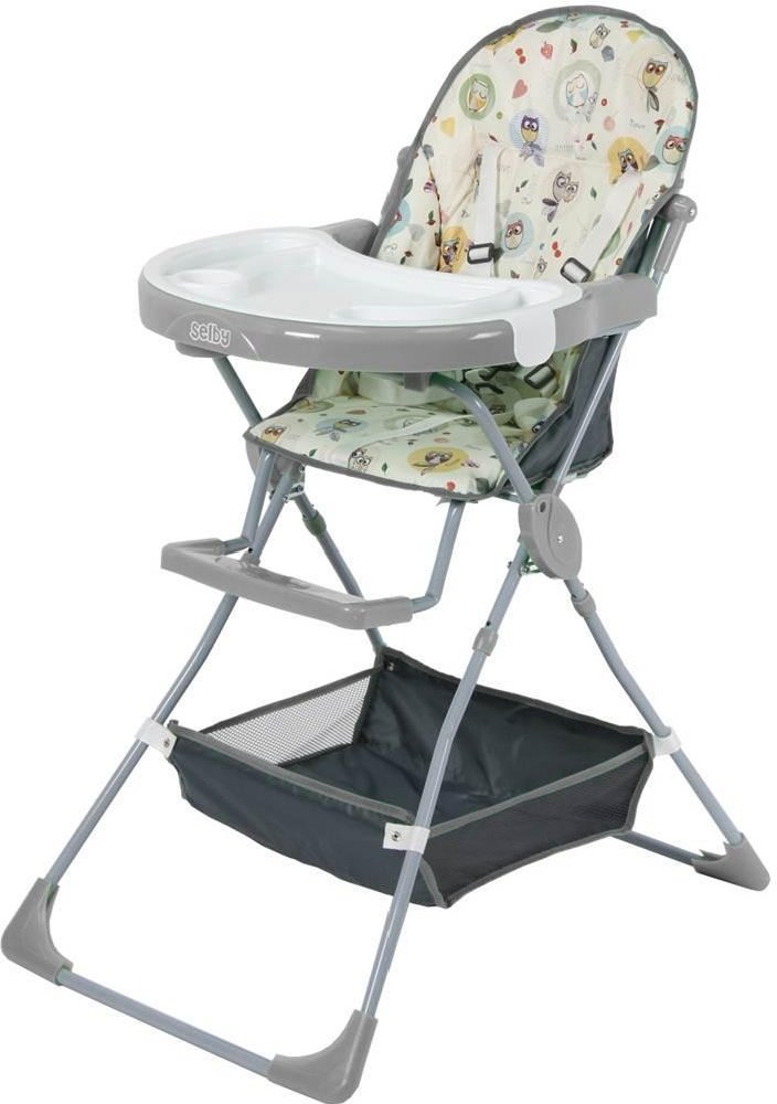 Стульчик для кормления Selby 252 Совы Grey