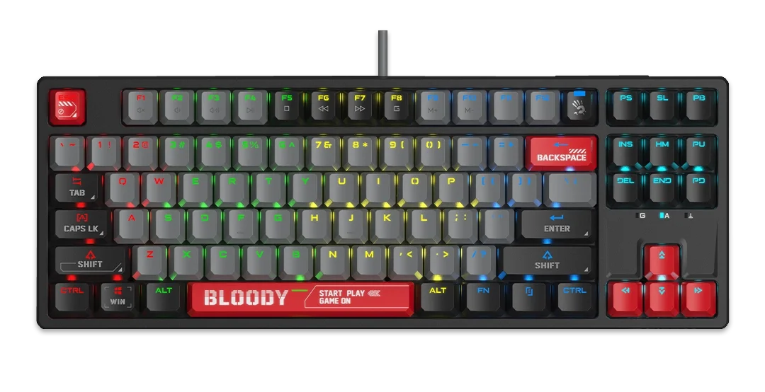 Клавиатура A4Tech Bloody S87 ASH Red