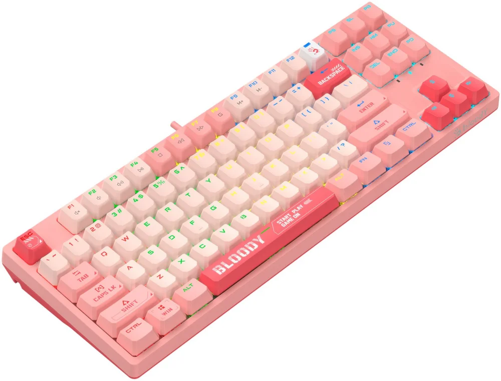 Клавиатура A4Tech Bloody S87 ASH Pink купить,0