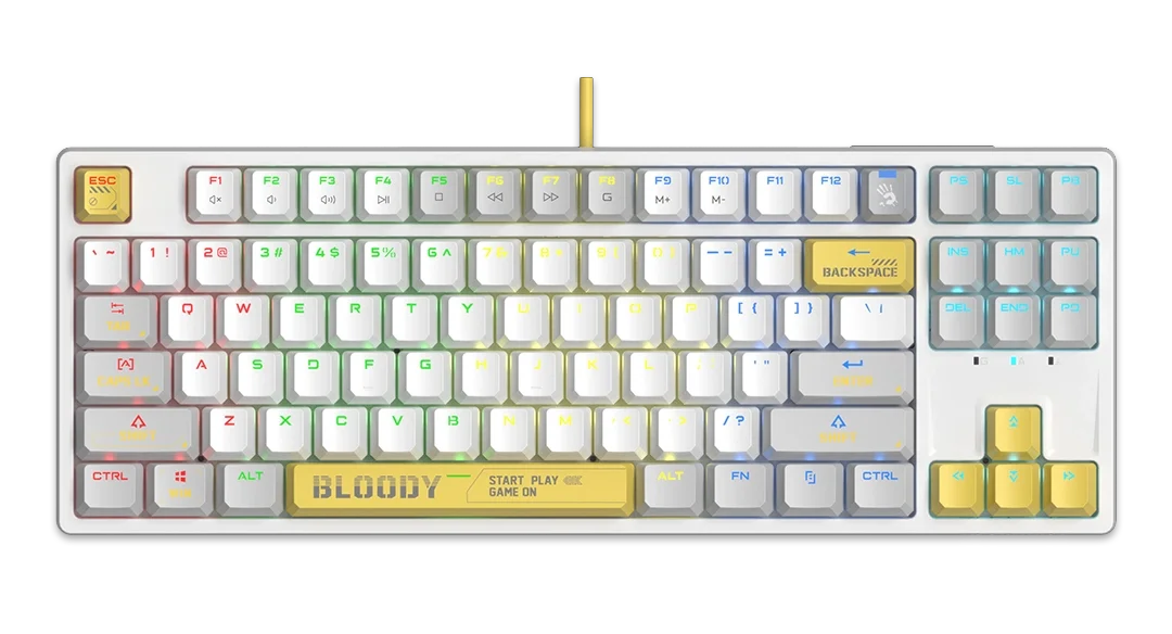Клавиатура A4Tech Bloody S87 ASH White