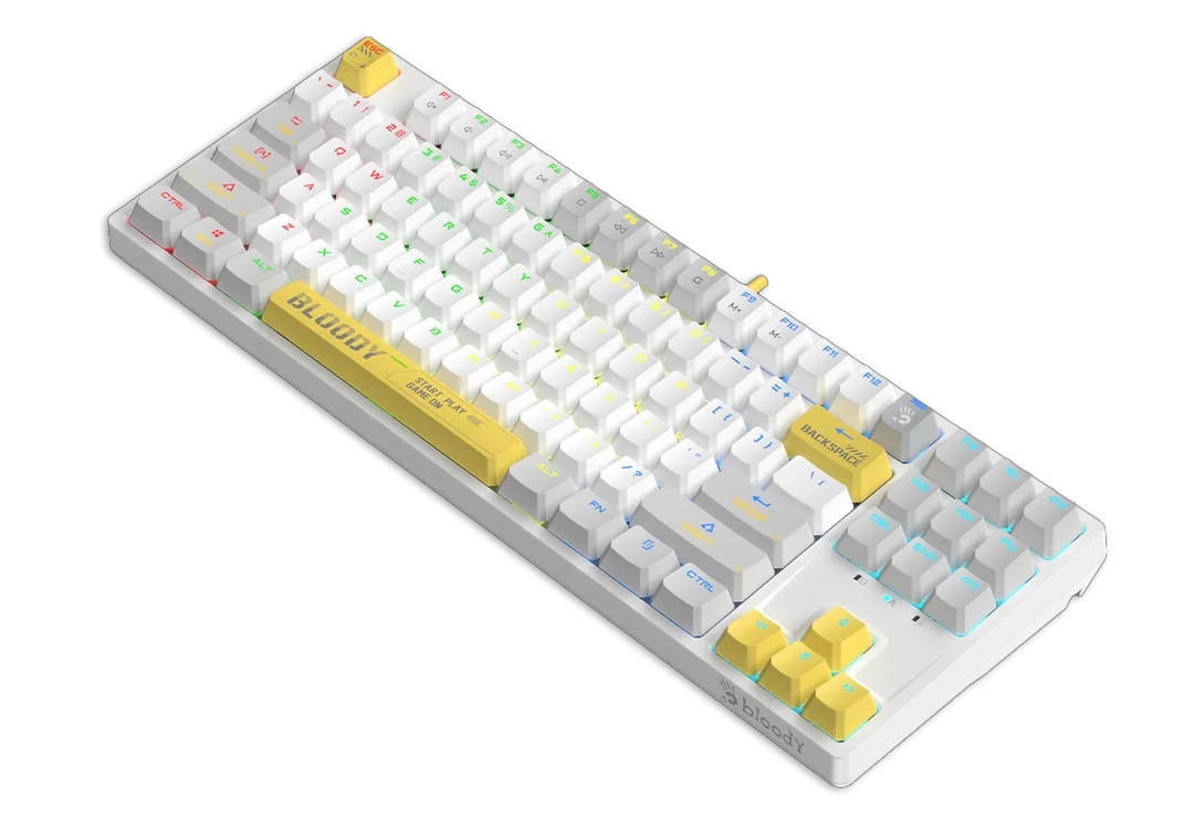 Клавиатура A4Tech Bloody S87 ASH White купить,0