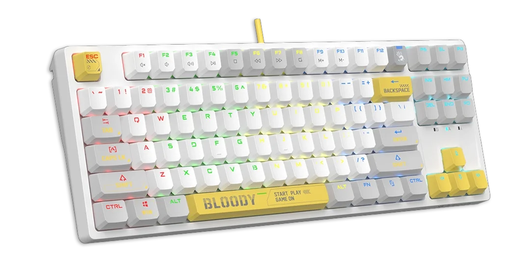 Клавиатура A4Tech Bloody S87 ASH White купить,0