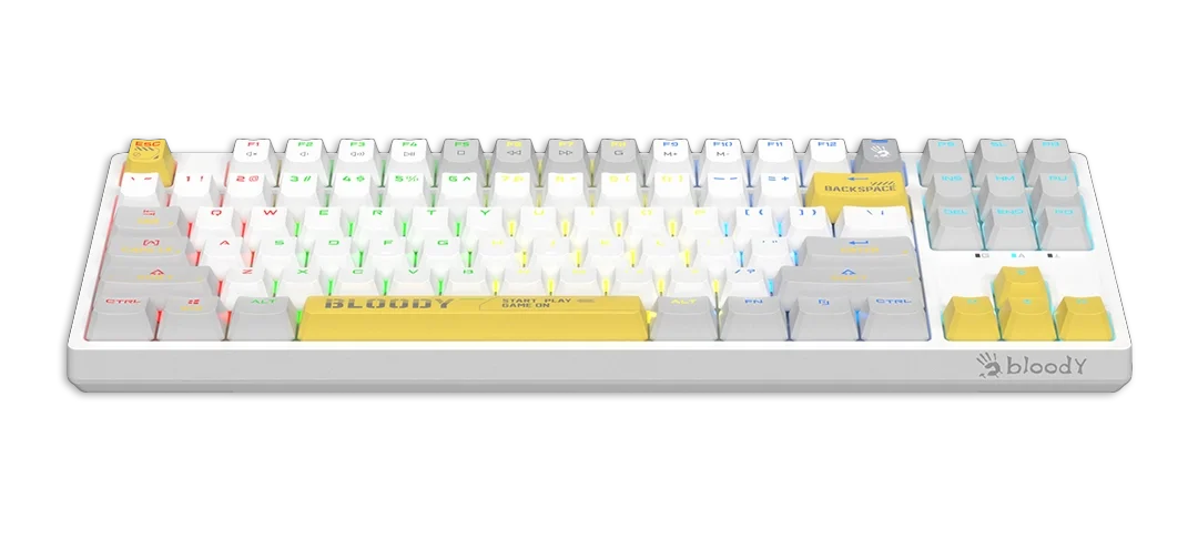 Клавиатура A4Tech Bloody S87 ASH White купить,0
