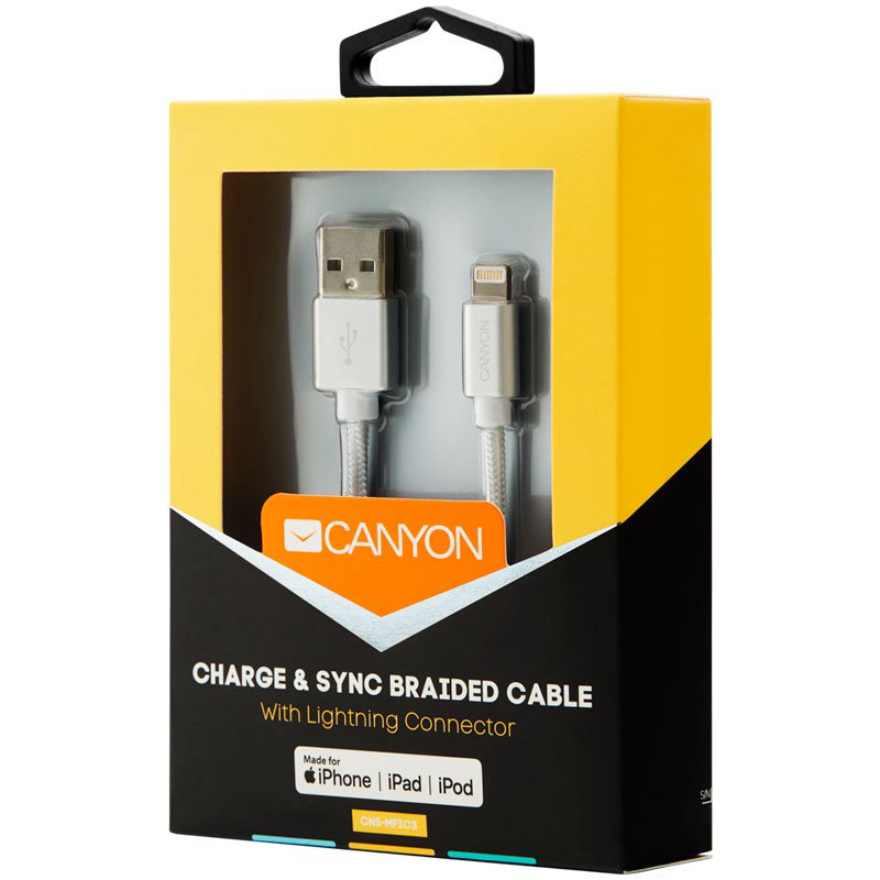 Кабель Canyon CNS-MFIC3PW белый купить,NaN