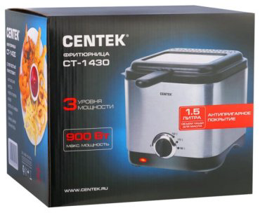 Фритюрница CENTEK CT-1430 серебристый купить,21900