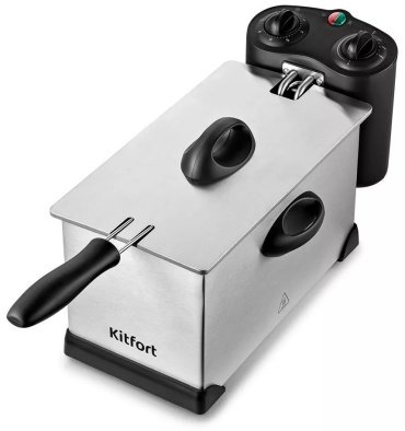 Фритюрница Kitfort KT-4052 серебристый-черный купить,0