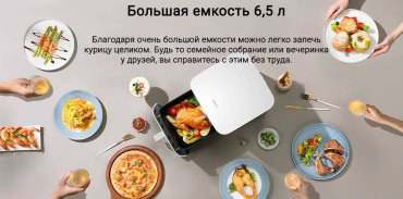 Фритюрница Xiaomi Smart Air Fryer 6.5L MAF10 черный купить,92985