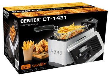 Фритюрница CENTEK CT-1431 серебристый