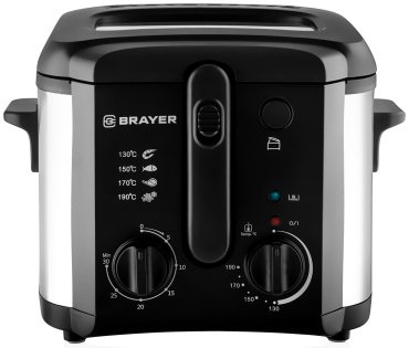 Фритюрница BRAYER BR2833 черный, серебристый купить,NaN