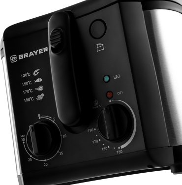 Фритюрница BRAYER BR2833 черный, серебристый купить,NaN