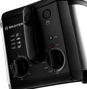 Фритюрница BRAYER BR2833 черный, серебристый купить,NaN
