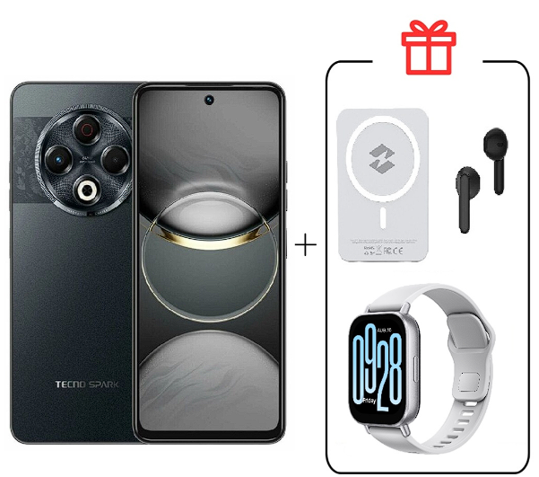 Смартфон Tecno Spark 30 8/128Gb Stellar Shadow + подарок купить,NaN