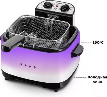 Фритюрница Kitfort КТ-6239 белый, черный - ForteMarket Фритюрница Kitfort КТ-6239 белый, черный купить,0