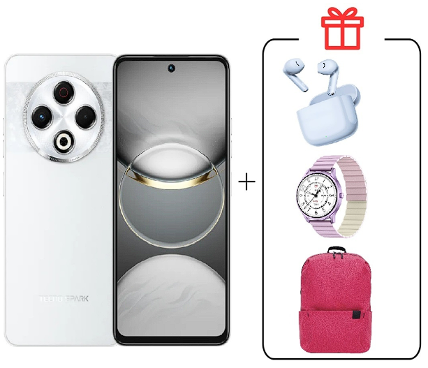 Смартфон Tecno Spark 30 8/256Gb Astral Ice+ Подарок купить,NaN