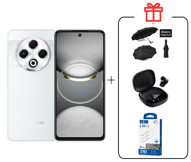 Смартфон Tecno Spark 30 8/256Gb Astral Ice+ Подарок купить,NaN