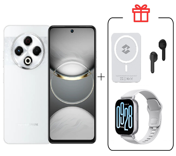 Смартфон Tecno Spark 30 8/256Gb Astral Ice+ Подарок купить,NaN