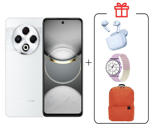 Смартфон Tecno Spark 30 8/256Gb Astral Ice+ Подарок купить,NaN