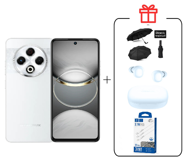 Смартфон Tecno Spark 30 8/256Gb Astral Ice+ Подарок купить,NaN