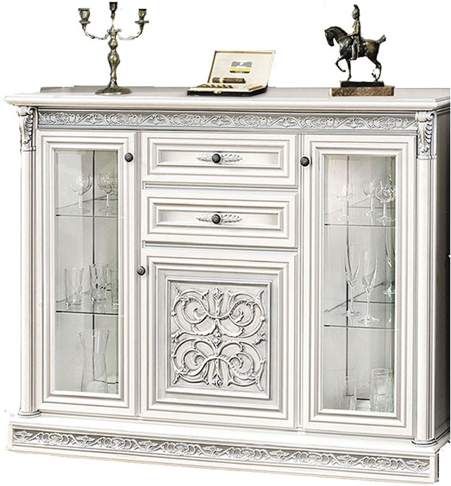 Комод бар Скай Тоскана Нова 162x49x126 см белый, серебряный купить,NaN