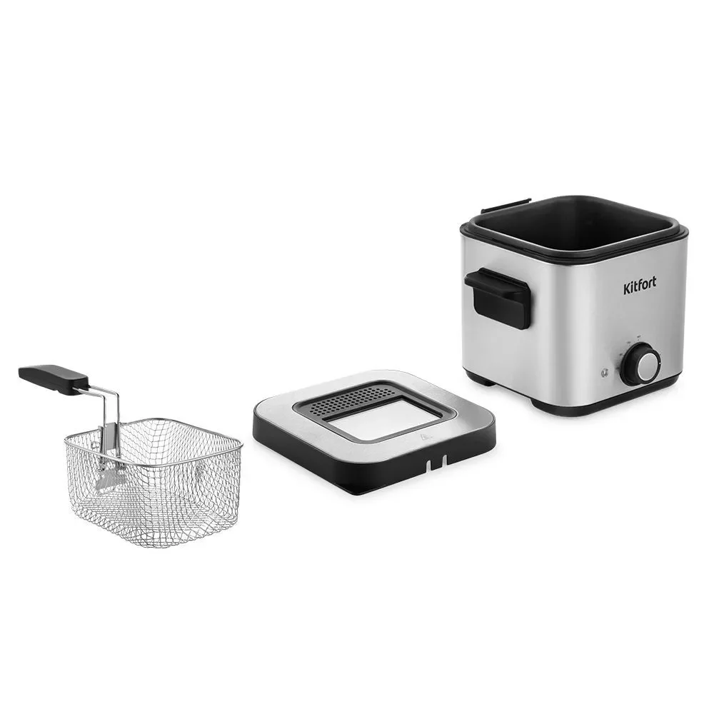 Фритюрница Kitfort КТ-4075 серебристая - ForteMarket Фритюрница Kitfort КТ-4075 серебристая купить,0