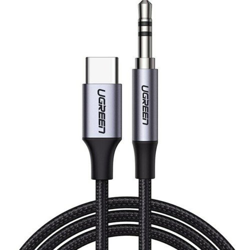Кабель TypeC Ugreen AV143 на Audio 3.5mm 1m черный 
