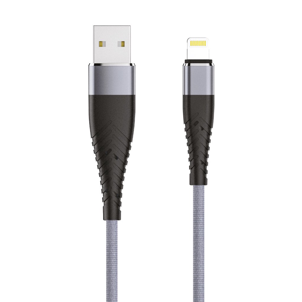 Кабель Olmio Solid Lightning-USB 2.0 1.2м серый купить,3690
