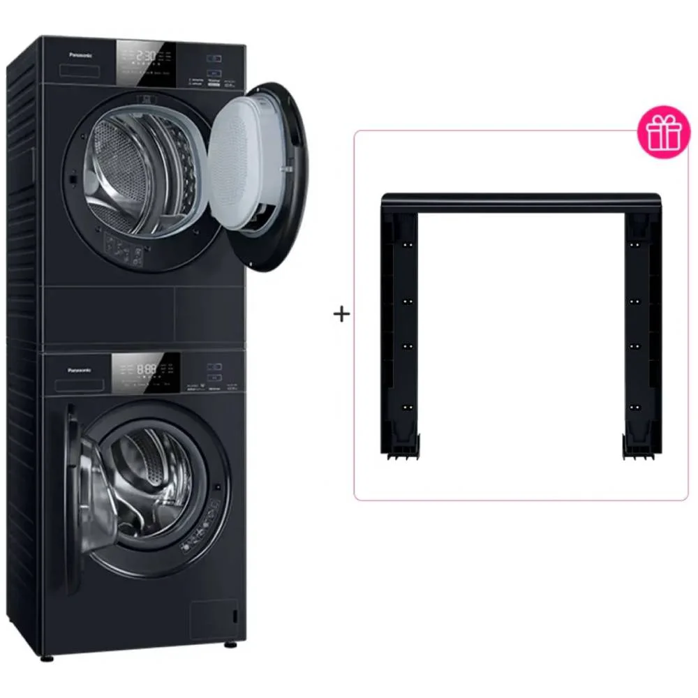 Стиральная машина Panasonic NA-21CER1BKZ + Сушильный аппарат Panasonic NH-XE21R1BKZ + полка в подарок