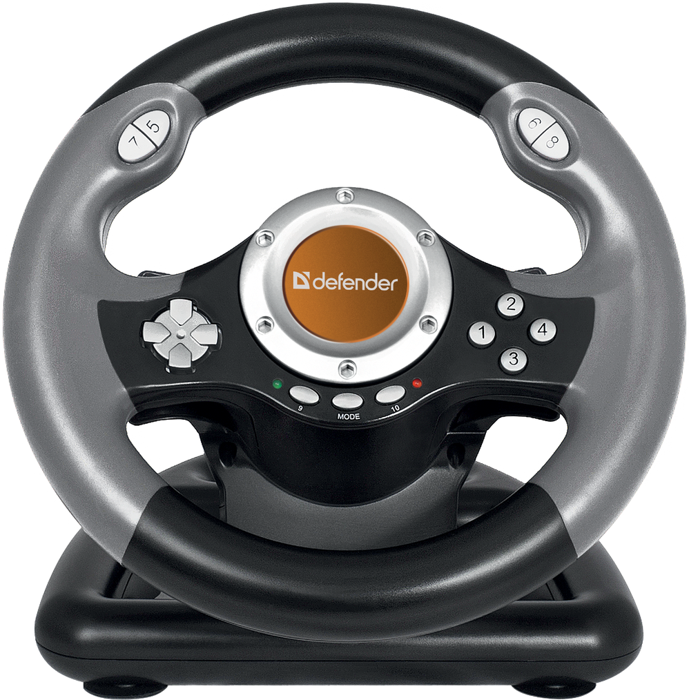 Руль игровой Defender Challenge Mini LE USB черно-серебристый