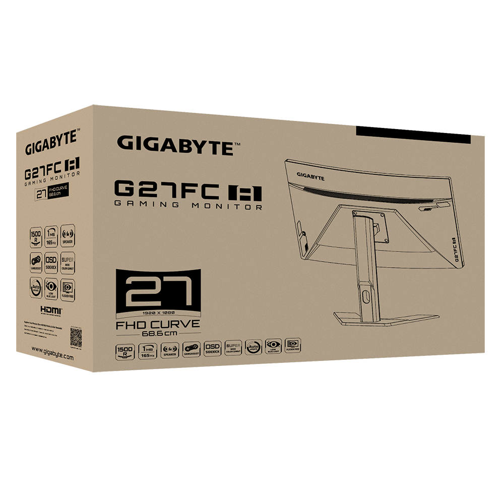Монитор Gigabyte G27FC A-EK 27" черный - ForteMarket Монитор Gigabyte G27FC A-EK 27" черный купить,0