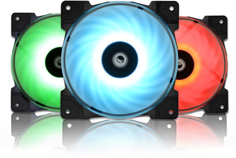 Комплект вентиляторов для корпуса ID-Cooling DF-12025-RGB-TRIO 12cm RGB LED разноцветная подсветка