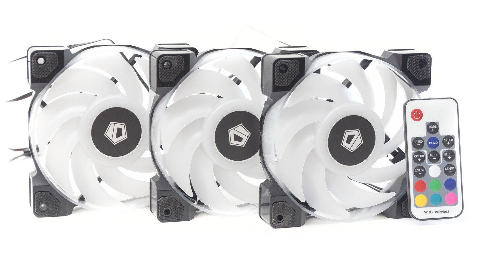 Комплект вентиляторов для корпуса ID-Cooling DF-12025-RGB-TRIO 12cm RGB LED разноцветная подсветка - ForteMarket Комплект вентиляторов для корпуса ID-Cooling DF-12025-RGB-TRIO 12cm RGB LED разноцветная подсветка купить,0