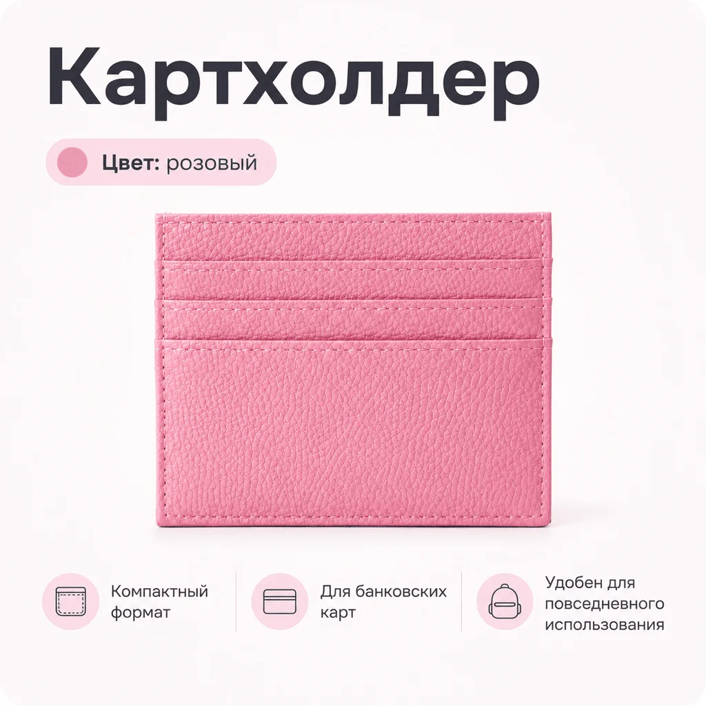 Картхолдер розовый