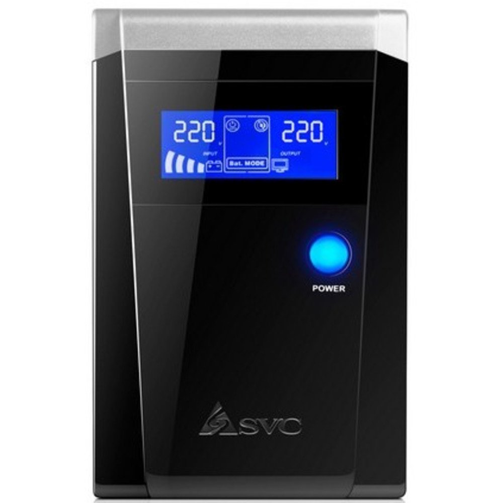 ИБП SVC V-1200-F-LCD черный купить,0