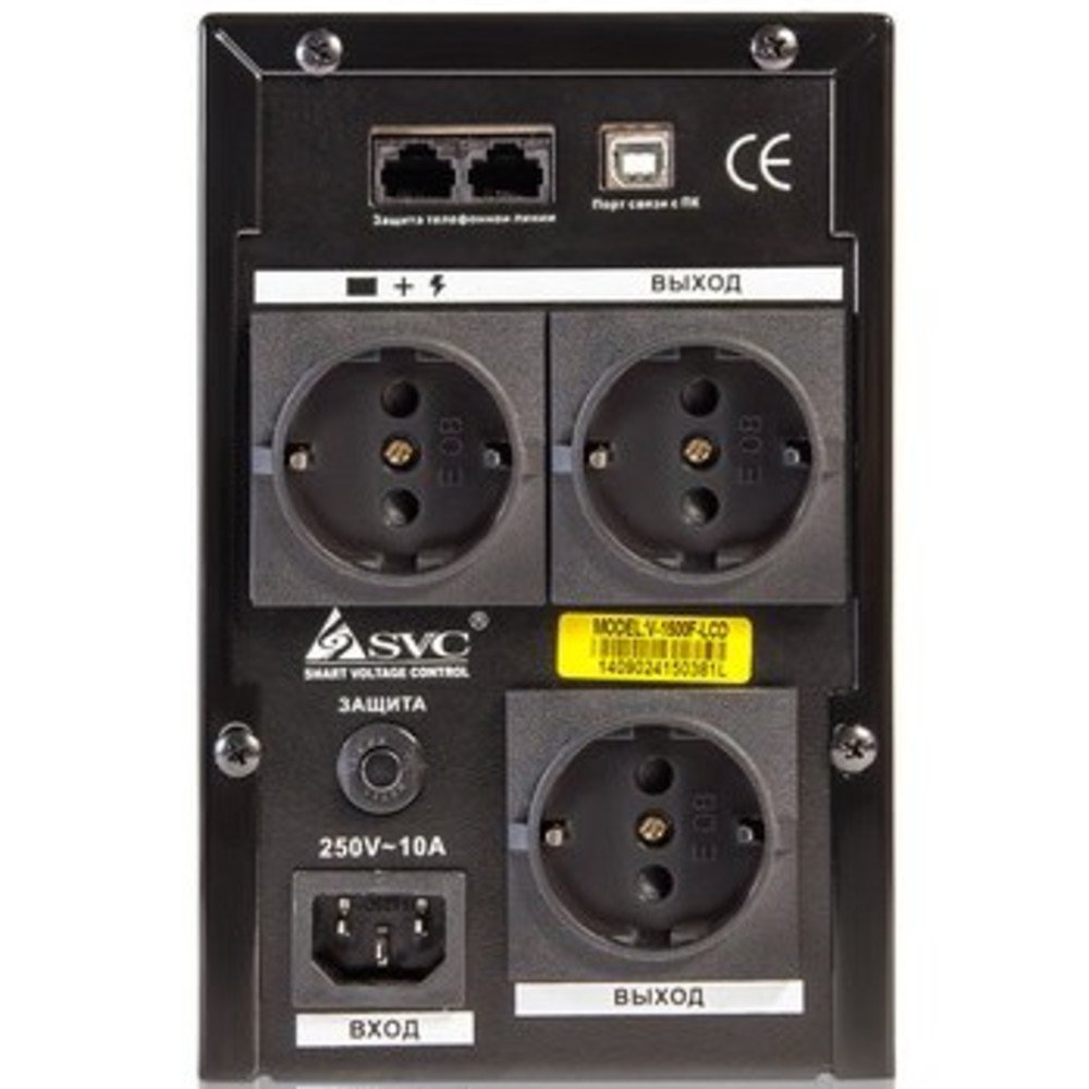 ИБП SVC V-1200-F-LCD черный купить,NaN