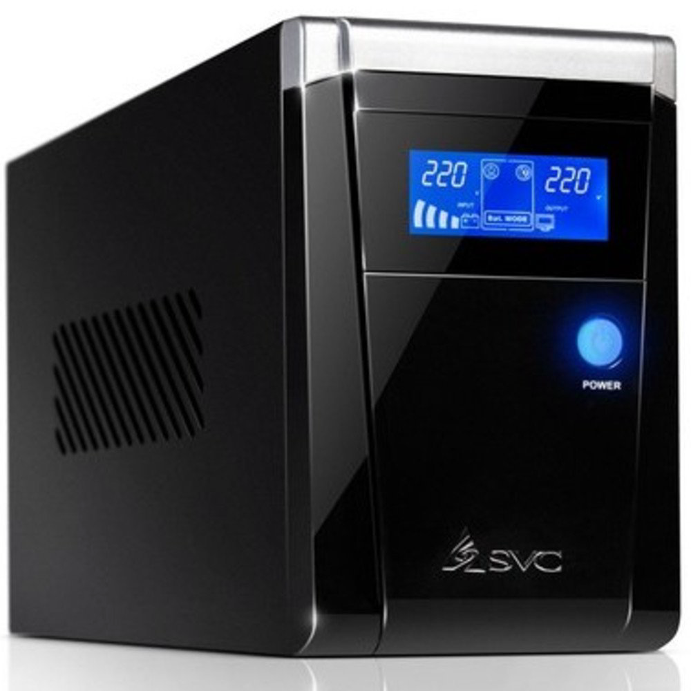 ИБП SVC V-1200-F-LCD черный купить,NaN