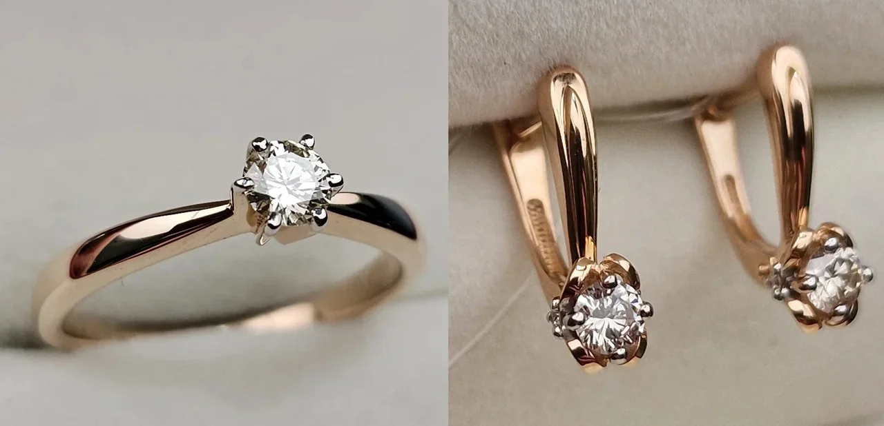 Комплект Deimantas 113695557 17р 0,23ct 0,37ct. купить,NaN