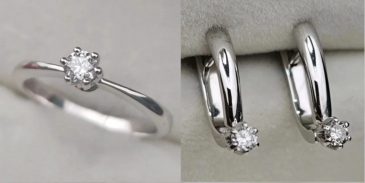 Комплект Deimantas 113668079 16,5р 0,17ct 0,22ct. купить,NaN