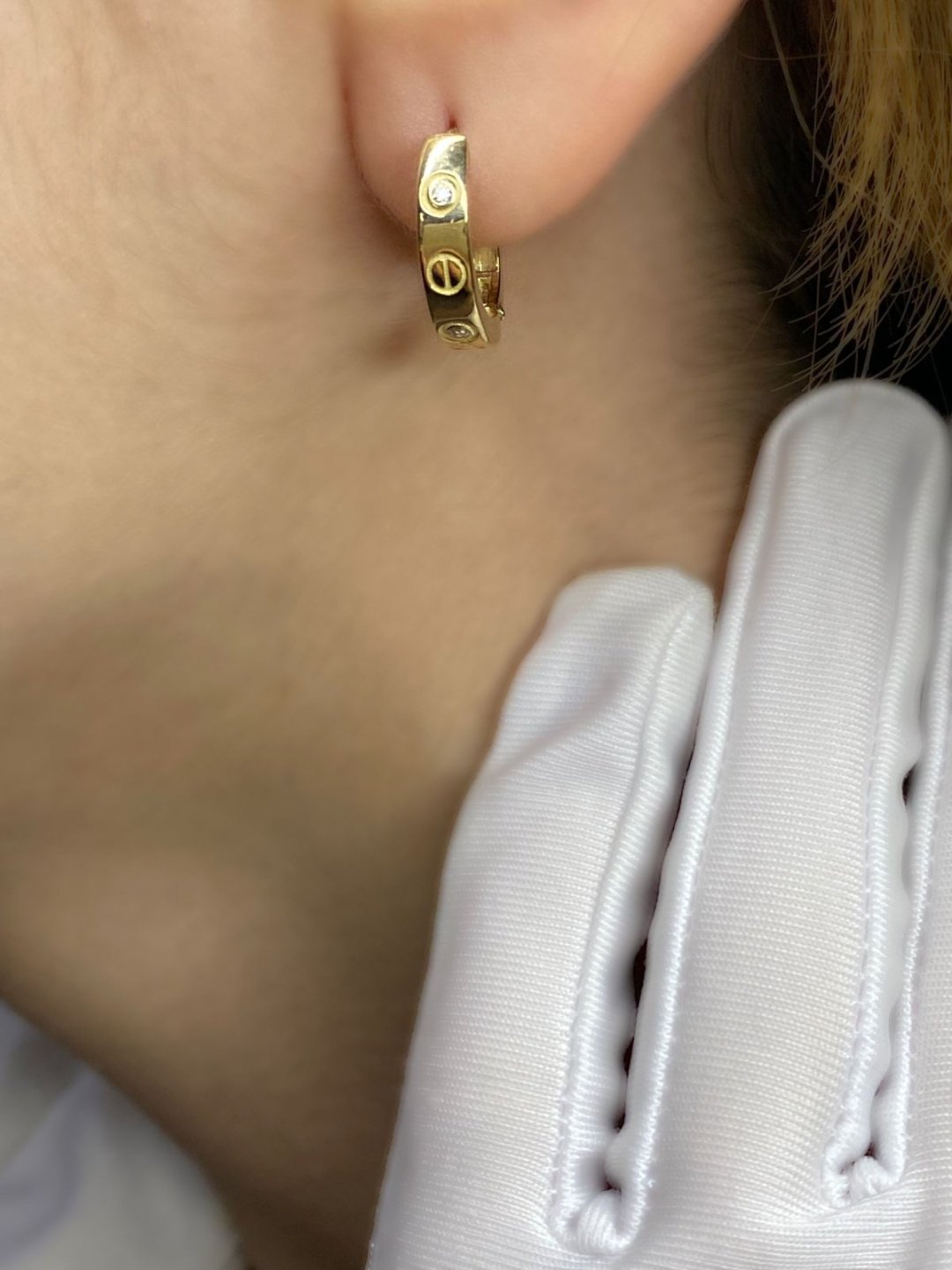 Серьги Italy Exclusive 345151 вес 2.97 г золото, фианит купить,NaN