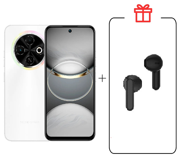 Смартфон Tecno Spark 30C 4/128Gb Orbit White+Подарок купить,NaN